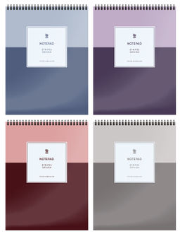 Цена за 2 шт. Блокнот А5 40 л. клетка Schoolformat ЭЛЕГАНТНЫЙ МИНИМАЛИЗМ на гребне, мелованный картон, с...