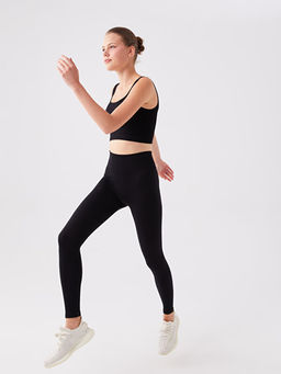 Beli Lastikli D?z Seamless Kad?n Tayt