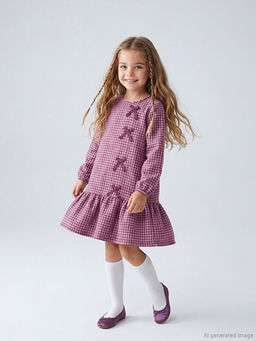 Fiyonk Detayl? K?z ?ocuk Elbise