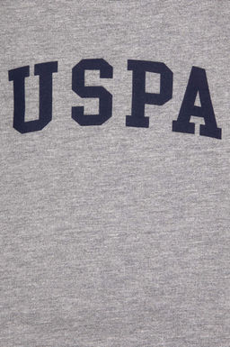 Erkek _ocuk Gri Melanj Bisiklet Yaka Basic Sweatshirt Sepette S_rpriz _ndirim - U.s. polo assn фото 3