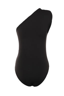 Siyah Asimetrik Yakal? Alttan C?tc?tl? Esnek Orme Body TWOSS22BD00014
