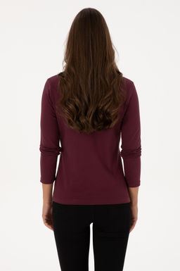 Kad_n Bordo Basic Sweatshirt Sepette S_rpriz _ndirim - U.s. polo assn фото 5