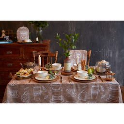 Скатерть Доляна Cup of tea 220х144 см, 100% хлопок, 164 г/м2  фото 7