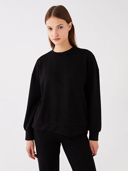 Bisiklet Yaka Oversize Kad?n Sweatshirt