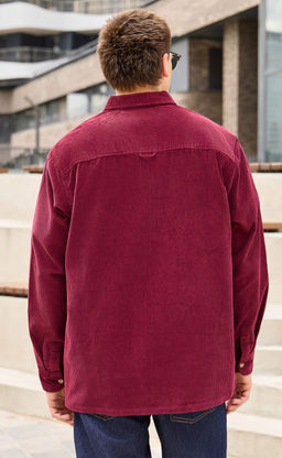 Рубашка вельвет F221-0470 bordo - Fine joyce фото 5