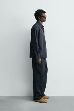 CAMISA VOILE ALGOD?N / Marino oscuro - Zara фото 4