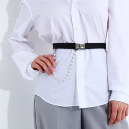 Ремень женский, ширина 2.4 см, пряжка металл, цвет чёрный