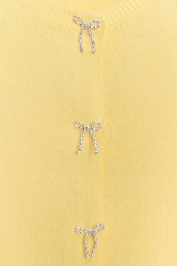 CARDIGAN WITH FAUX PEARL TIES - Zara фото 18