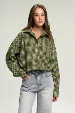 Рубашка Oversized в клетку Green