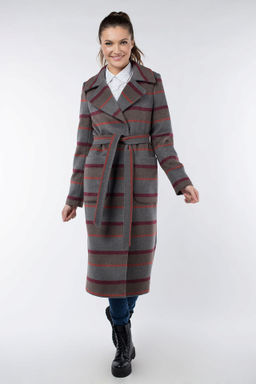 Пальто женское демисезонное (пояс) - El podio фото 4