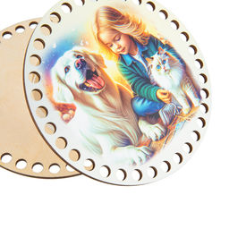 Заготовка для декорирования Love2art ДВ-02 Набор донышек для вязания Матовый фанера d 15 см х 0.4 см 2 шт 10 Лавандовая история  фото 25