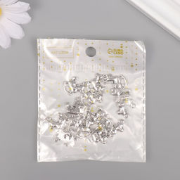 Декор для творчества, новогодняя подвеска Игрушечный конь, серебро, набор 15 шт., 1.41.8 см - Арт узор фото 4