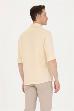 Мужская светло-желтая рубашка с длинным рукавом - U.s. polo assn фото 12