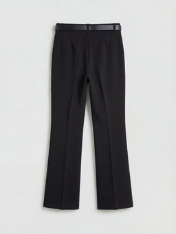 Beli Kemerli Kad?n Pileli Kuma? Pantolon