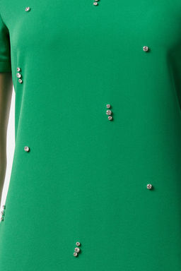 TRENDYOLMILLA Yesil Shift/Duz Kal?p Tas Islemeli Mini Dokuma Elbise TWOAW25EL00268  фото 8