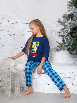 ДК014 Домашний костюм Динго (индиго) - Милаша фото 2