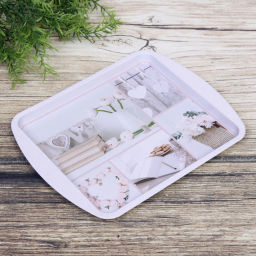 Цена за 2 шт. Поднос жестяной "Sweet dreams" 24,5*19,5см