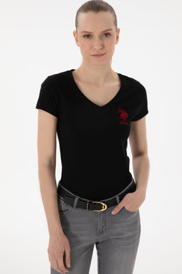 Kad_n Siyah Basic Ti__rt Sepette S_rpriz _ndirim - U.s. polo assn фото 3