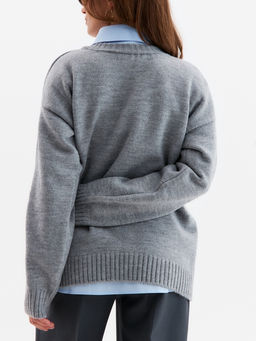 Джемпер женский MINAKU: Knitwear collection, светло-серый, размер 50-52