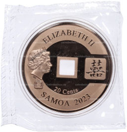 20 центов 2023 года Самоа На счастье Дракон и феникс