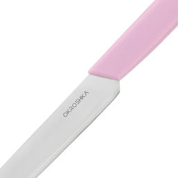 Нож для стейка OKROSHKA САЛАТ, лезвие 12 см, розовая ручка OK225P-PN-ST  фото 3