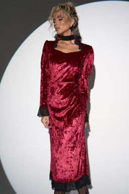 Платье Кэстл (бордовый) - Эльза фото 12