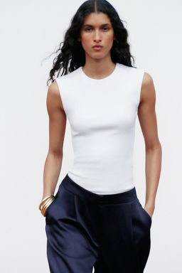 SLEEVELESS KNIT TOP - Zara фото 3