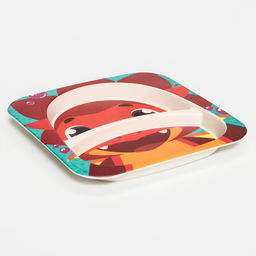 Тарелка детская, бамбук, Дракоша Тоша