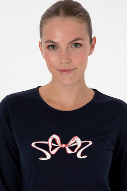 Kad_n Lacivert Pijama Tak_m_ Sepette S_rpriz _ndirim - U.s. polo assn фото 2