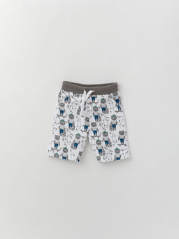 Шорты для мальчика с принтом, белый - Lesi kids фото 7