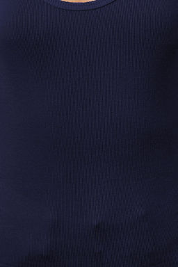 TRENDYOLMILLA Beyaz Fitted/Vucuda Oturan Havuz Yaka Fitilli Esnek Orme Atlet TWOSS22AL0042  фото 24