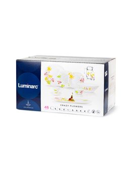 Столовый набор КАРИН КРЕЙЗИ ФЛАУЭР 46 предметов - Luminarc фото 2