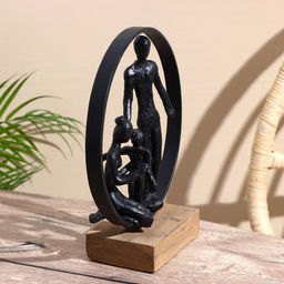 Сувенир «Семья», 23×10.5×27 см, полимерная смола, манговое дерево