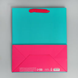 Цена за 2 шт. Пакет подарочный двухцветный, упаковка, «Розовый-голубой», ML 23×27×11.5 см