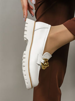 Лоферы женские/ Броги K-S-2281-1 White - Piniolo фото 2