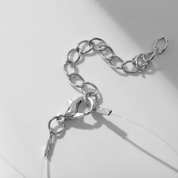 Кулон на леске «Счастье ждёт тебя», белый в серебре, 40 см