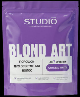 Порошок для осветления волос (500г) "STUDIO Professional" Blond Art, Crystal White. 4 /255286/