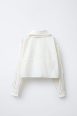 CROPPED SHIRT WITH DETACHABLE SCARF - Zara фото 3