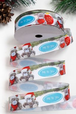 Лента репсовая 2,5 см с рисунком "Мишки" SF-3892