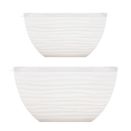 Набор чаш "Оазис" 2,5л и 4л (с крышкой) (белый) М8716