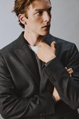 BLAZER TRAJE CUADROS 100% LANA / Marengo vigor? - Zara фото 5