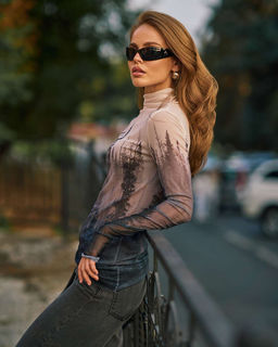 Водолазка-гольф из сетки 56.8.13