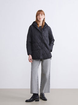 Kap??onlu Kapitone Oversize Kad?n ?i?me Mont
