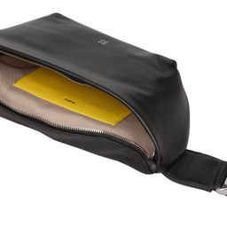 Итальянская кожаная поясная сумка DuDu серии Tenerife | черный - Dudubags фото 4