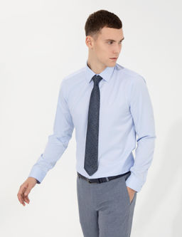 A__k Mavi Slim Fit Uzun Kollu Klasik G_mlek - Pierre cardin фото 2