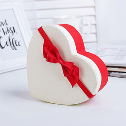 Набор подарочных коробок сердце 3 в 1, алый - белый 21?19?9 - 15.5?14?6 см