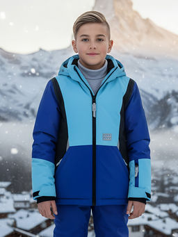 Горнолыжный костюм для мальчика синего цвета 9315S - Valianly фото 22