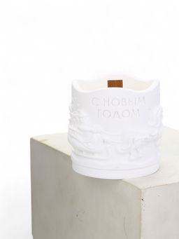 Свеча «Новый год», аромат сандал, гипс