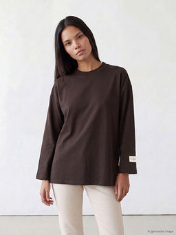 Bisiklet Yaka Kad?n Sweatshirt Tunik