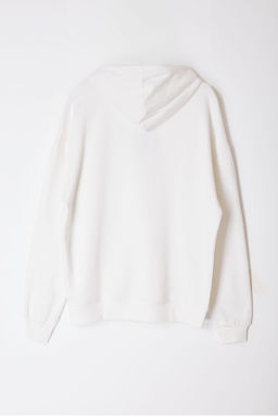 TRENDYOL MAN Indigo Regular/Normal Kesim Kapusonlu Ici Polar/S?cak Tutan Kurt Nak?sl? Sweatshirt TMNAW24SW00018 - Trendyolmilla фото 3